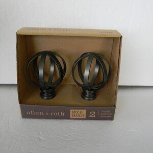 NEW ALLEN + ROTH FINIALS #1239784 GUNMETAL ALUMINUM SET PACK